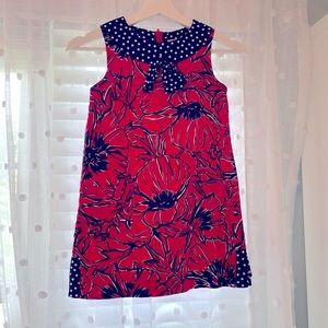 Lilly Pulitzer Girls Dress, Size 7, Red/White/Blue